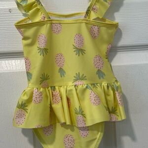 NWT Momentum Brands Size 12-Mo Girl 1-Pc Swimsuit Yellow Pineapple Print Summer